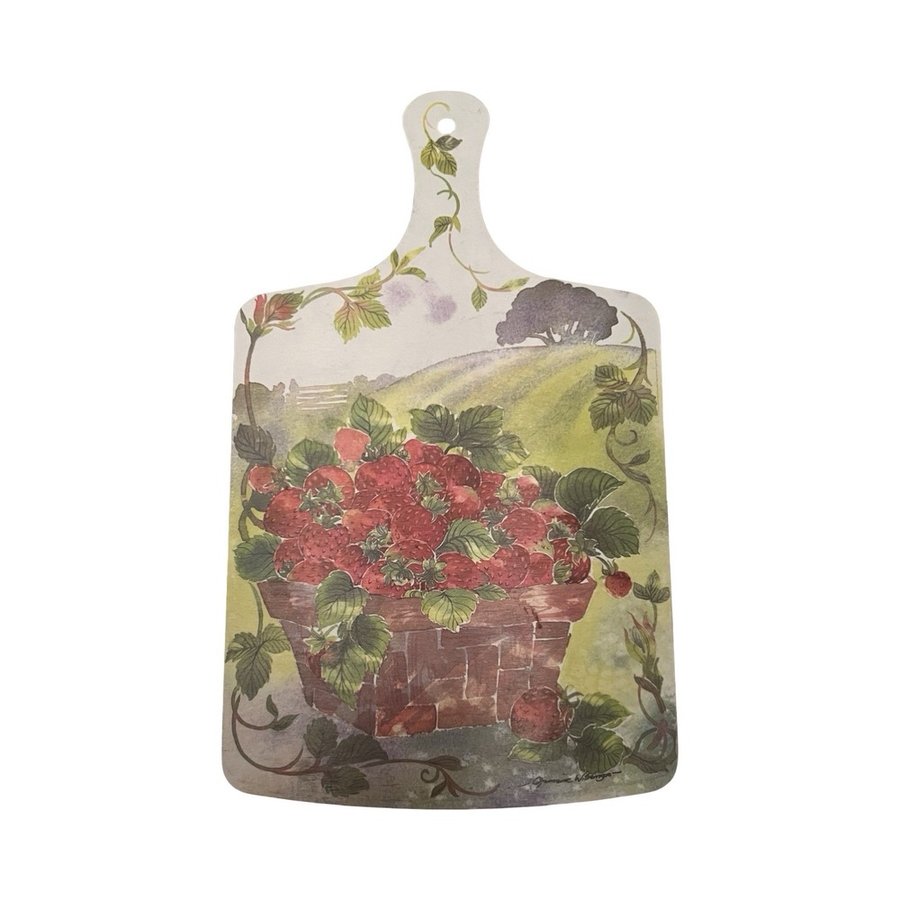 Kelsey Melamine Cutting Board Vintage‎ Charmaine Willmenga Strawberry Farmhouse